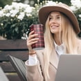 thumbnail image 5 of 20oz Coffee Tumblers Red and Black Plaid Pattern Stainless Steel Vacuum Insulated Travel Tumbler Coffee Cups Mug with Lid and Straw with Cleaning Brush for Cold & Hot Drinks, 5 of 5