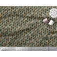 thumbnail image 3 of Soimoi Polyester Crepe Fabric Leaves Small Printed Craft Fabric by The Yard 52 Inch Wide, 3 of 3