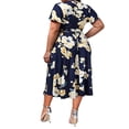 thumbnail image 5 of Gvmfive Plus Size Womens Summer Dresses Boho Short Sleeve Floral Print Flowy Dress, 5 of 5
