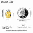 thumbnail image 3 of Jeffery Charms 925 Silver Fruit Strawberry Cherry Lemon Avocado Kiwi Pineapple Watermelon Pendant for Women Bracelet Necklace,Delicious Pineapple,Fruit, 3 of 5
