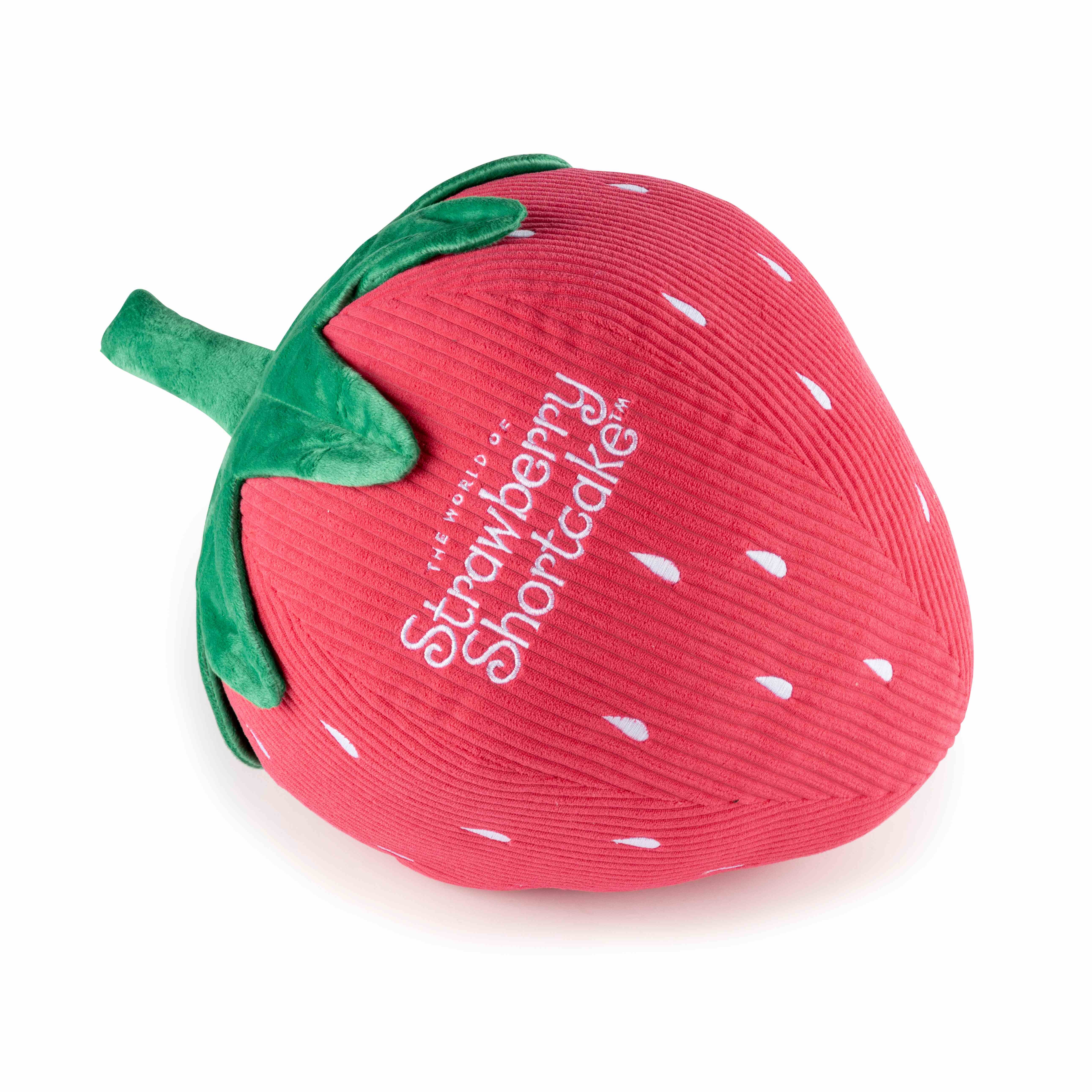 Strawberry Shortcake 14" Strawberry Shaped Pillow Buddy, Polyester Corduroy, Pink, Wildbrain