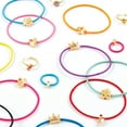 thumbnail image 6 of Three Cheers For Girls: Charmed Vibes Jewelry & Hair 20 Piece Set - Tweens & Girls, Includes 10 Elastic Charm Bracelet/Hair Ties, 5 Small Charm Hair Ties & 5 Adjustable Charm Rings, Ages 8+, 6 of 7