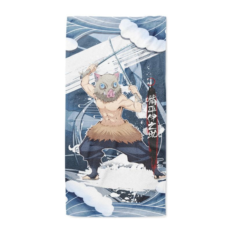 SHIYAO 1PC Demon Slayer Towel Anime Towel Gifts Absorbent Towel Cartoon
