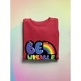 thumbnail image 3 of Be Visible Bubblegum Banner Sweatshirt Women -Smartprints Designs, Female 5X-Large, 3 of 4