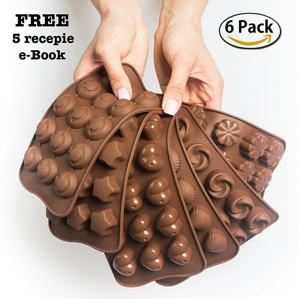 Cake Decorating Chocolate Silicon Molds Set Of 6 Chocolate Molds