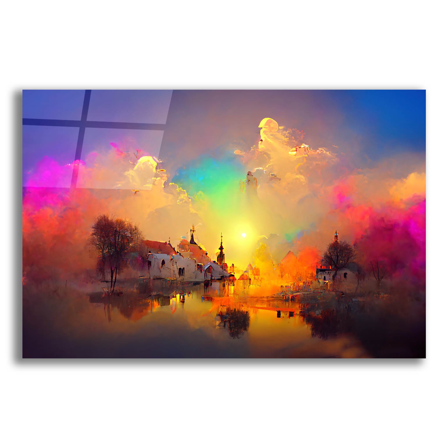 Epic Art Medieval Landscapes 6 by Ray Heere Acrylic Glass Wall Art 16 x12
