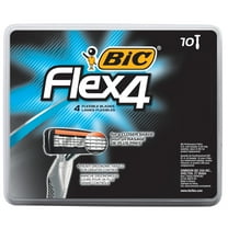 BIC® Flex 4® Disposable Razor, Black, 10 Pack