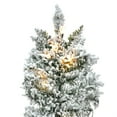 thumbnail image 2 of Vickerman 9' Flocked Utica Fir Slim Artificial Christmas Tree, Warm White Single Mold LED Lights, 2 of 7