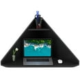 thumbnail image 1 of Costway Floating Corner Computer Desk Wall-mounted Study Writing Desk with Storage Shelf Black, 1 of 1