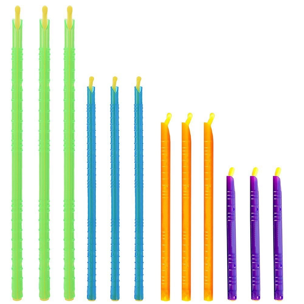 12PC Plastic Bag Sealer Stick Colorful Clips Sticks Moisture & Leak