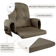 thumbnail image 4 of 5 PCS Glider Rocker Replacement Cushions with Storage Side Pocket,Linen-Like Fabric, Foam & Microfiber Filling, Non-Slip & Washable,Thickened & Supportive for Glider Rocking Chair,Coffee, 4 of 14