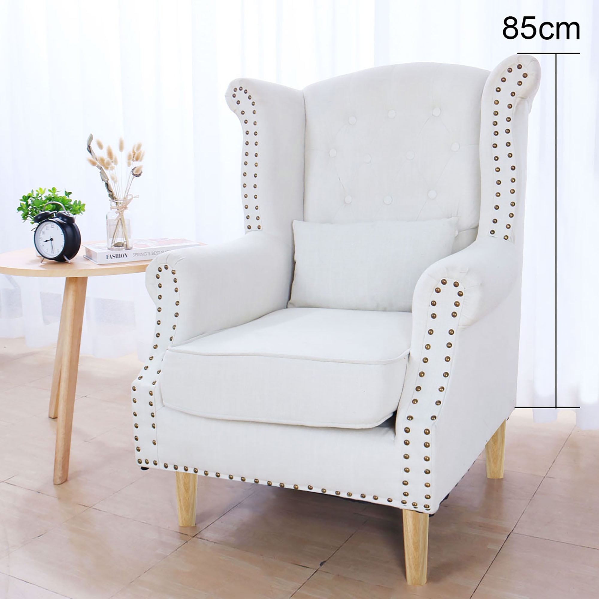 8" Rubberwood Furniture Leg M8 x 0.83 Inch Bolt Sofa Chair