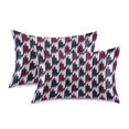 thumbnail image 2 of Haosy Satin Pillowcase for Hair and Skin Standard Cooling Silk Pillow Case with Envelope Closure Pied De Poule Pattern 20"x26", 2 of 9