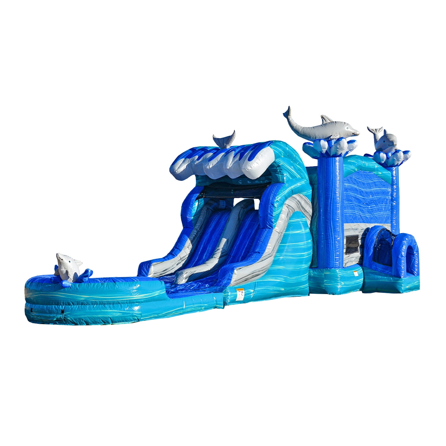 JumpOrange Outdoor Commercial Grade Inflatable Bounce House Water Slide with Pool for Kids and Adults