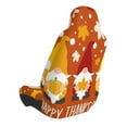 thumbnail image 2 of Daiia Happy Thanksgiving Three Gnomes Printed Car Seat Cover - Waterproof & Sweatproof - Universal Fit, Machine Washable, Non-Slip - Seat Protector for Car, Truck, SUV, Van (1 Pack), 2 of 5
