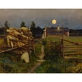 thumbnail image 2 of Eero Järnefelt 24x20 Black Ornate Framed Double Matted Museum Art Print Titled: Summer Night Moon (1889), 2 of 5