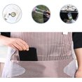 thumbnail image 2 of Adjustable bib Chef apron Waterproof Kitchen Aprons Cooking Aprons for Men Women with Pockets Hand Wipe Aprons Brown, 2 of 7