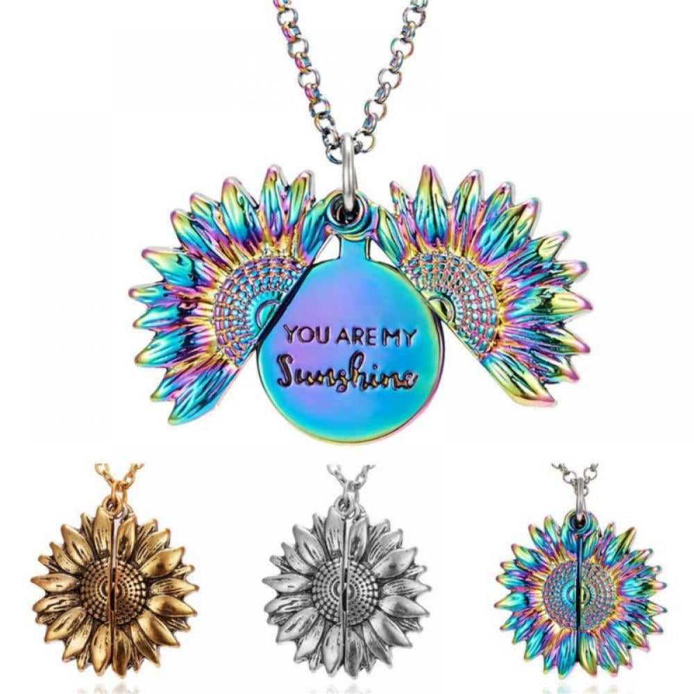 You are My Sunshine Necklace,Sunflower 