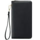 thumbnail image 1 of Chelmon Cartera De Cuero Para Mujer Cartera Con Bloqueo Rfid Cartera De Mano Con Tarjeta De Crédito (01 Cuero Genuino Negro), 1 of 5