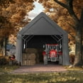 thumbnail image 4 of KING BIRD 10' x 15' Heavy Duty Carport Anti-Snow Outdoor Upgraded High Peak Storage Shelter with Reinforced Ground Bars, 4 of 9