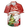 thumbnail image 5 of Elvqul Mens Button up Shirts Ugly Short Sleeve Vacation Christmas Shirts for Men, 5 of 5