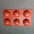 thumbnail image 4 of DIY Creative Half Sphere Circle Silicone Chocolate Cupcake Cake Mold Bakeware brown, 4 of 9