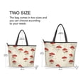 thumbnail image 2 of Womens Tote Bag Fashion Handbags Shoulder Bag Lightweight & Multi-Compartment Carryall Cute Mushroom Pattern with Daisies M, 2 of 8