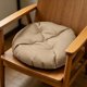 thumbnail image 4 of Cojín de silla de lino 40x40 cm con base antideslizante, almohadilla lavable acolchada para asiento de comedor, cocina, oficina, interior y exterior, gris, amarillo, verde, azul, 4 of 6