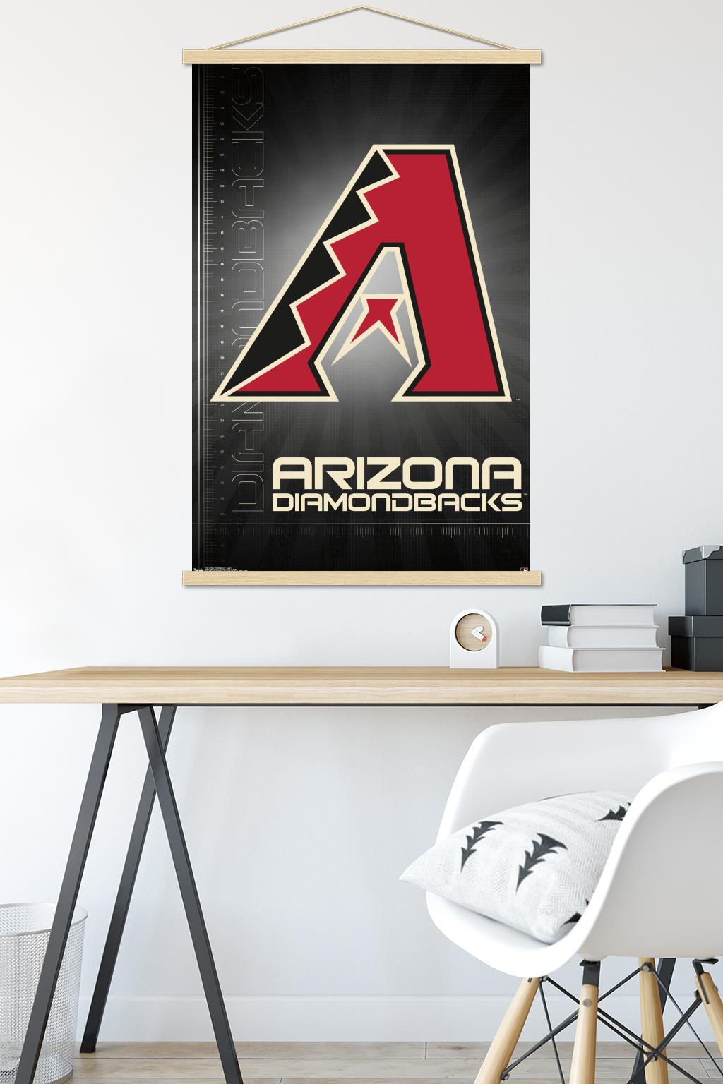 MLB Arizona Diamondbacks - Logo 16 Wall Poster with Wooden Magnetic Frame, 22.375" x 34"