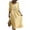 Yellow, variant on HAJWOH Dresses for Women 2026 Cotton Linen Summer Dresses Half Sleeve Beach Boho Eyelet Lace Trim Flowy Maxi Sundresses
