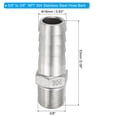 thumbnail image 2 of Uxcell 5/8" Hose Barb x 3/8" NPT Thread 304 Stainless Steel Barb Hose Fittings, 2 Pack, 2 of 6