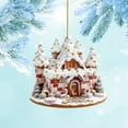 thumbnail image 6 of ToyKingdee Christmas Village Gingerbread House Decorations - 2D Acrylic Table Decor, Collectible Ornaments, 6 of 6