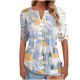 thumbnail image 1 of Blusa informal de manga corta con cuello en V y malla de encaje con estampado floral para mujer OAVQHLG3B Store  lin121212, 1 of 4