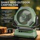 thumbnail image 2 of A26 Camping Fan with LED Lantern 6000mAh Outdoor Fan 270-degree Head Rotation - Green, 2 of 5