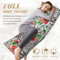 thumbnail image 4 of Naloa Roses Mixed Zebra 1 Super Soft 20x60 Body Pillow Case,Long Side Hidden Zipper（PILLOWS ARE NOT INCLUDED）, 4 of 6