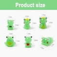 thumbnail image 2 of Mini ranas de cristal de 6 uds., figuritas en miniatura de rana bonita, paisaje de musgo en miniatura para jardín, accesorios de adorno para manualidades DIY, 2 of 6