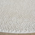 thumbnail image 3 of SAFAVIEH Penelope Kady Solid Shag Area Rug, Ivory, 6'7" x 6'7" Round, 3 of 10