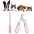 thumbnail image 5 of Cortaúñas para perros NQ con lima de uñas rosa acero inoxidable para mascotas cachorros, 5 of 5