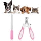 thumbnail image 5 of Cortaúñas para perros con lima de uñas (rosa), cortaúñas de acero inoxidable para gatos y gatos, cortaúñas de seguridad profesional para mascotas, para cachorros JM MX-0137393FYD, 5 of 5