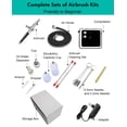 thumbnail image 2 of Airbrush Kit with Air Compressor,airbrush kit with compressor.40 48 PSI High Pressure Air Brush Non-Clogging with 0.2/0.3/0.5mm Nozzle/Cleaning Sets, Ideal for Painting, Modeling, Cake Decor, Makeup, 2 of 7