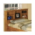 thumbnail image 6 of OS Home and Office Furniture 12-Drawer Wood Full Bookcase Bed in Warm Honey/Oak, 6 of 9