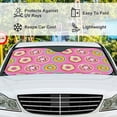 thumbnail image 4 of GZHJMY Car Front Windshield Sunshade UV Heat Protection, Foldable Auto Windshield Sun Visor for SUV Sedan Cute Donut Elements, Car Sunscreen Blocks UV Rays Heat 51x27.5inch Keep Vehicle Cool, 4 of 5