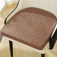 thumbnail image 3 of D-Shaped Dining Chair Cushions Set with Removable Washable Cover Thick Comfortable Seat Pads for Kitchen Chairs Indoor Use Non Backing Textured Foam, 3 of 7