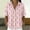 Pink, variant on Endives Women's Linen Shirt Short Sleeve Shirt Collared Blouse for Women Casual Button Down Shirt Beach Vacation Outfits Hawaiian Shirt for Women Beige M