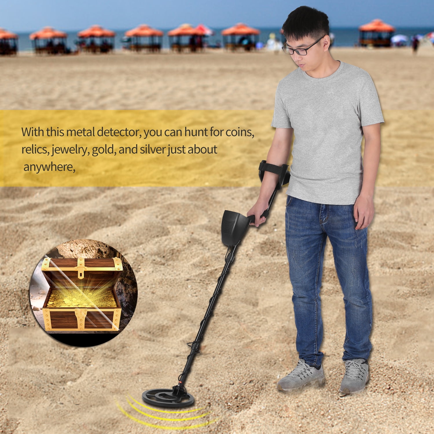 Buy Metal Detector Underground Gold Finder Treasure Hunter with LCD Display Gold Digger Online