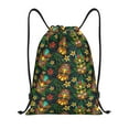 thumbnail image 1 of Xecao Mask Tropical Flower Pattern Sports Drawstring Backpack - String Swim Gym Bag with Wet Proof Pocket for Women&Men-Medium, 1 of 6