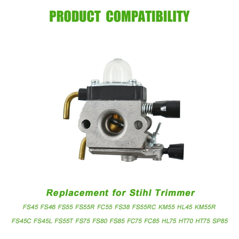 KIT CARBURATORE PER STIHL FS55 FS55R FS55RC FS38 KM55 HL45 KM55R Filtro - Foto 3