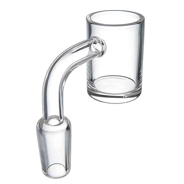 Chenmei Popular Home Essentials Kitchen Utensils: 14mm Laboratory Glass Funnel with Right Angle Buffer Quartz for Filtration & Liquid Transfer ()