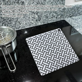  Induction Cooktop Protector Mat 20.4x30.7 Inch Heat Resistant  Anti-scratch Glass Top Stove Cover, Silicone Fiberglass Mat for Induction  Stovetop (Black(Silicone Fiberglass)) : Appliances