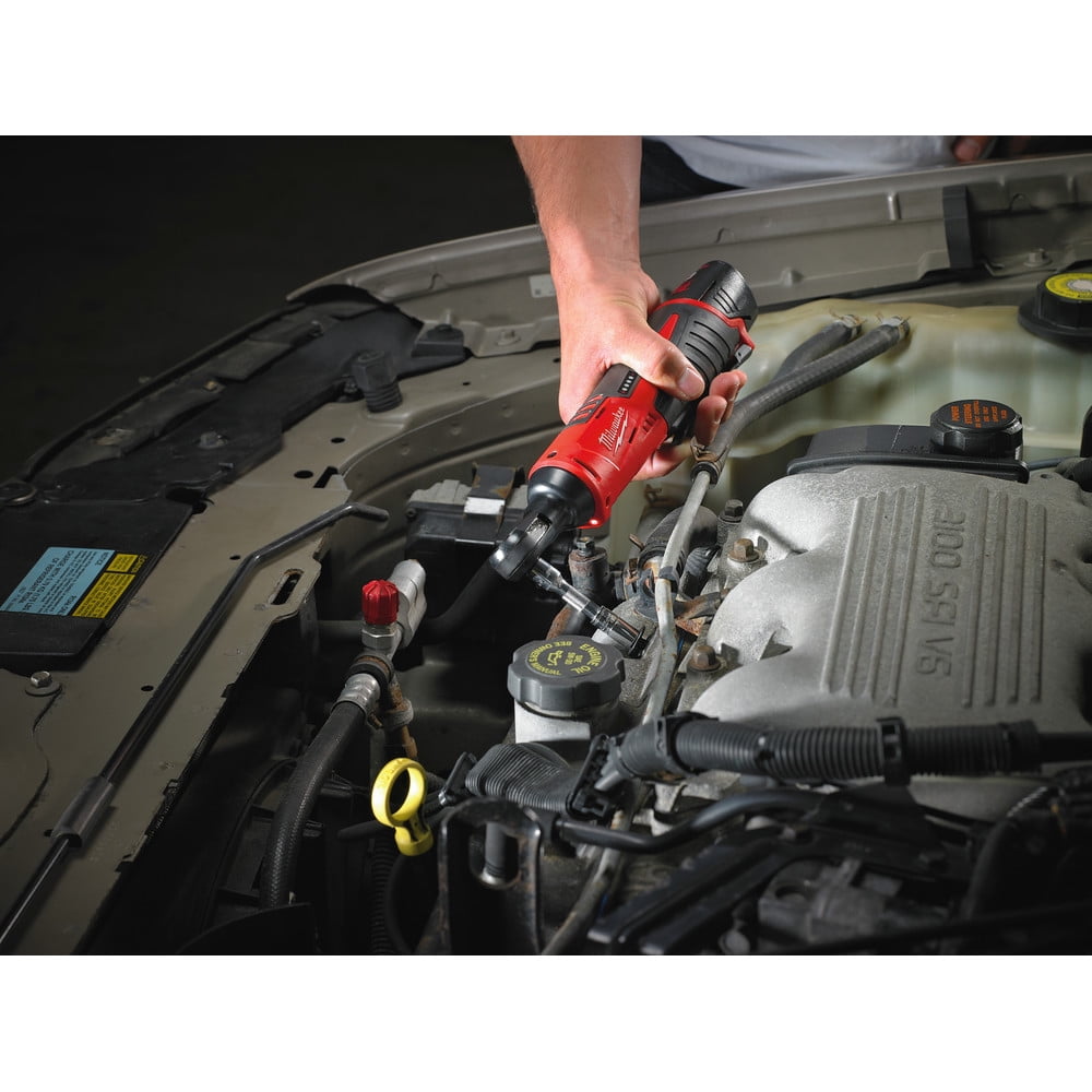 Milwaukee M12 1/4" 12V Cordless Ratchet Kit 2456-21 with 1.5Ah Battery, Charger, & Carrying Case